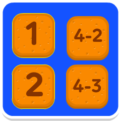 Match the Cookies Subtraction Functions Coding Games For kids